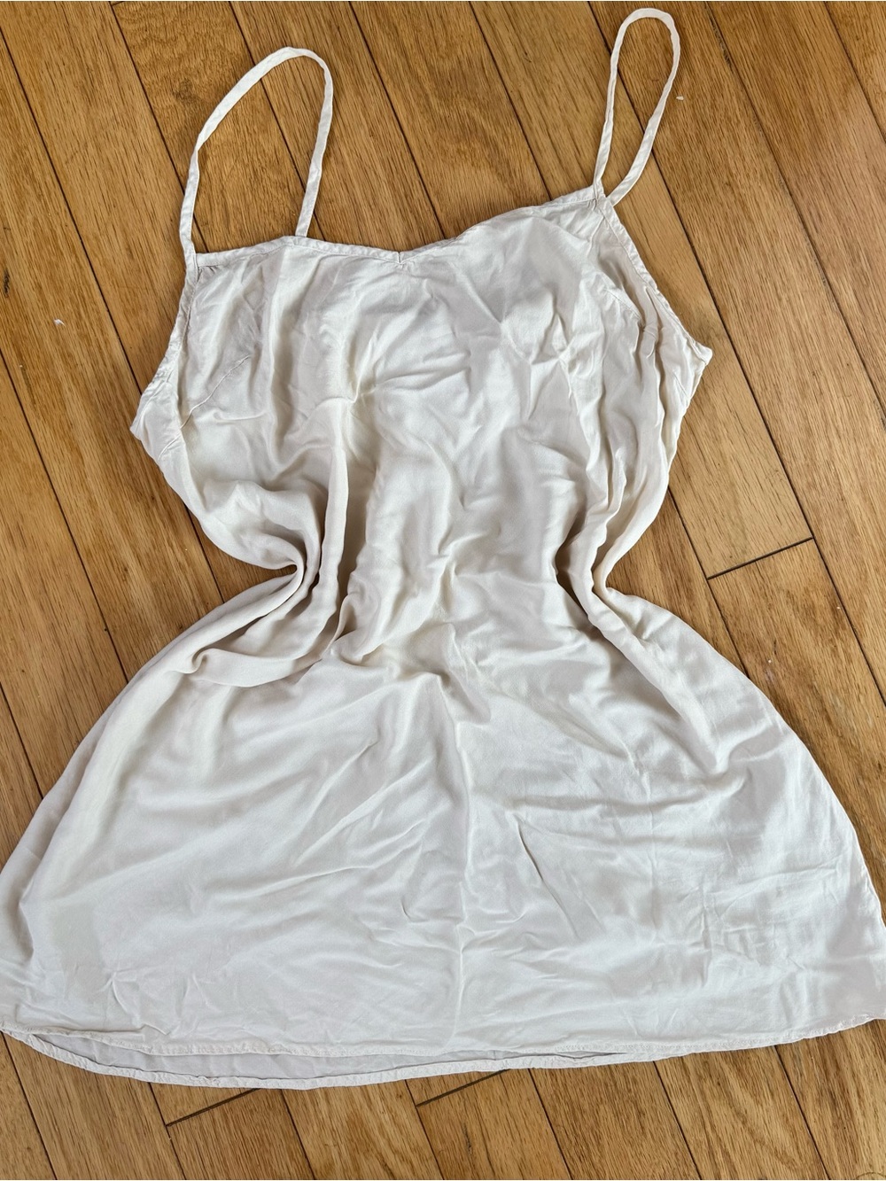 Free People ivory/cream slip mini dress